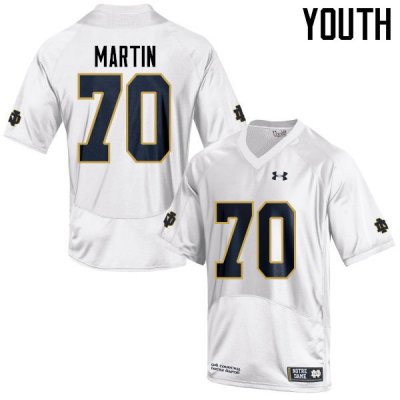 Notre Dame Fighting Irish Youth Zack Martin #70 White Under Armour Authentic Stitched College NCAA Football Jersey QGU7599QY